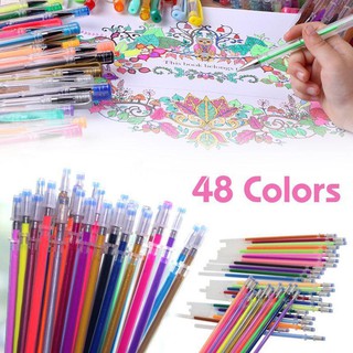 prosperityus 48 pzs bolígrafos de tinta de Gel fluorescentes/pincel de acuarela/papelería colorida/Set de neón