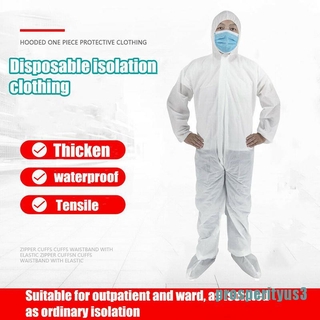 [prosperityus3] traje de hazmat anti-virus protección ropa de seguridad mono desechable lavable f (1)