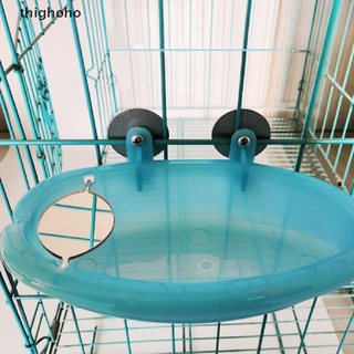 thighoho loro bañera con espejo jaula para mascotas accesorios de baño de pájaro caja de ducha cl