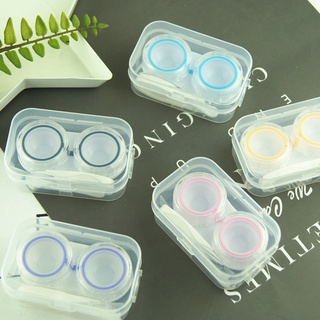 Estuche de lentes de contacto transparente de Color caramelo aleatorio para lentes de contacto de Color
