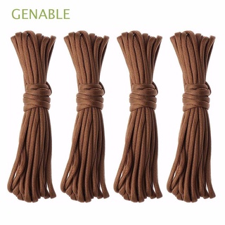GENABLE 4PCS High quality Parachute Cord 5 meters length Survival kit Paracord Cord Rope Hot Diameter 4mm Hiking Camping Equipment Outdoor Tool Lanyard Tent Ropes