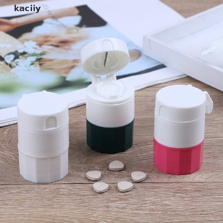 kaciiy 4 en 1 píldora trituradora de medicina trituradora divisor tableta divisor cortador caja de almacenamiento cl
