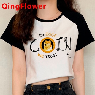 Dogecoin to the Moon summer top men graphic tees 2021 plus size grunge couple clothes tshirt streetwear ulzzang