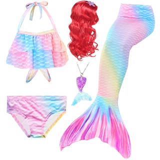 Disfraz De sirena para niñas Traje De baño Traje De baño Traje De baño bikini fiesta De cumpleaños fotografía Princesa vestido (7)