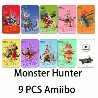 monster hunter 9 piezas amiibo tarjetas ns interruptor accesorios nfc