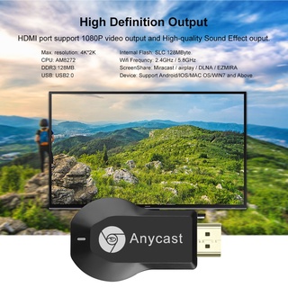 M4 PLUS 1080P reproductor multimedia portátil inalámbrico Streamer HD Wifi Display Dongle adaptador de pantalla de TV espejo como Miracast Anycast Chromecast (7)