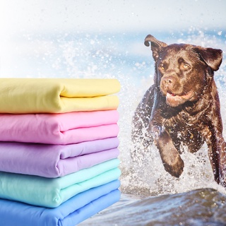 [xf] toalla suave de secado rápido para absorción de agua/color sólido/cachorro/gato/suministros para mascotas