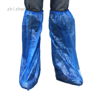 Zhizhong azidianzi zDisposable funda de zapatos larga con banda de goma impermeable y impermeable cubierta de zapatos Individual embalaje azul