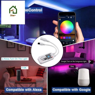 smart wifi rgb/grb led controlador, compatible con alexa/google assistant, para tira de luz led 5050/3528, control remoto de 24 teclas