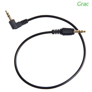 Cable De audio Auxiliar Grac corto 30cm 3.5mm Macho a Macho 90 grados