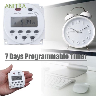 ANITRA Programmable Time Relay 5V 12V 24V 110V 220V Digital Timer Timer Switch Automatic Loop Rechargeable Battery Programmer 7 Days CN101A