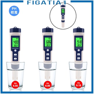 [Figatia1] portátil 5 en 1 LCD TDS PH medidor de agua acuarios de salinidad prueba de precisión