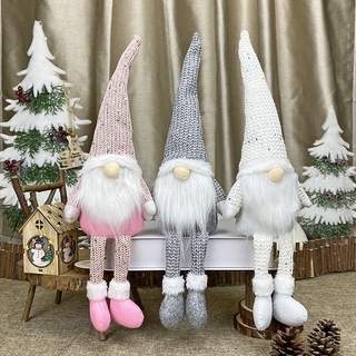muñeca de peluche de santa claus de navidad/feliz navidad decoración de árbol de navidad colgante/muñeco de peluche sueco sin rostro/muñeco colgante de peluche/decoración hecha a mano del festival de elfo