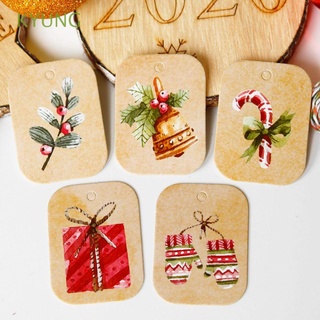 kyung lindo hang tags diy decoración de navidad etiquetas de regalo de navidad etiquetas de envoltura de regalo muñeco de nieve papel fiesta suministros ciervo navidad colgante