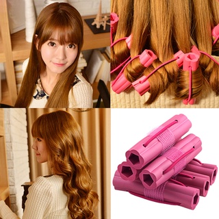 engfeimi 6Pcs Women Flower Design Sponge Hair Curler Maker Roller Rods Salon DIY Tool