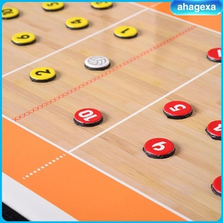 [Ahagexa] Kit De Clipboard Plegable De 2 Caras Para Entrenamiento De Voleibol Con Borrado En Seco , Entrenadores , Estrategia , Plan De Partido , Artículos Deportivos , Tabla Táctica