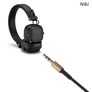Niki -Cable de Audio de repuesto para auriculares marshall de 3,5 MM macho a macho se adapta a muchos auriculares Control de volumen de micrófono