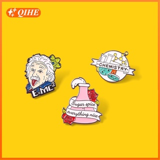 3 Styles Lapel Pin Einstein Physicist Brooch Backpack Badge Collection Gift