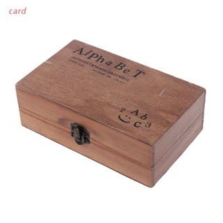 tarjeta 70pcs vintage diy número y alfabeto letra madera sellos de goma conjunto con caja de madera