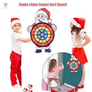 Dart Board Christmas Santa Claus Style Children Dart Board and Sticky Balls Toy Set