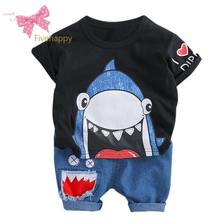 Juego de ropa de tiburón para bebé, 2 piezas, conjuntos de ropa de tiburón (6-12 m)