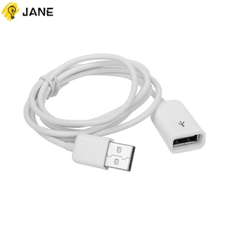Jane Cable de extensión caliente de 1 m-3 pies blanco para PC portátil portátil extensor USB nuevo Audio electrónico macho a hembra Cable (1)