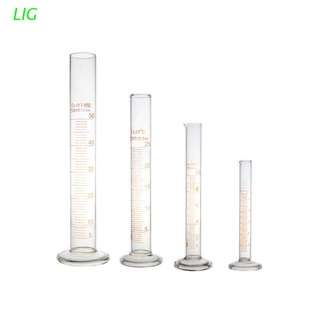 LIG Glass Measuring Cylinder with Smooth Spout Graduated Measuring Cylinder for Lab