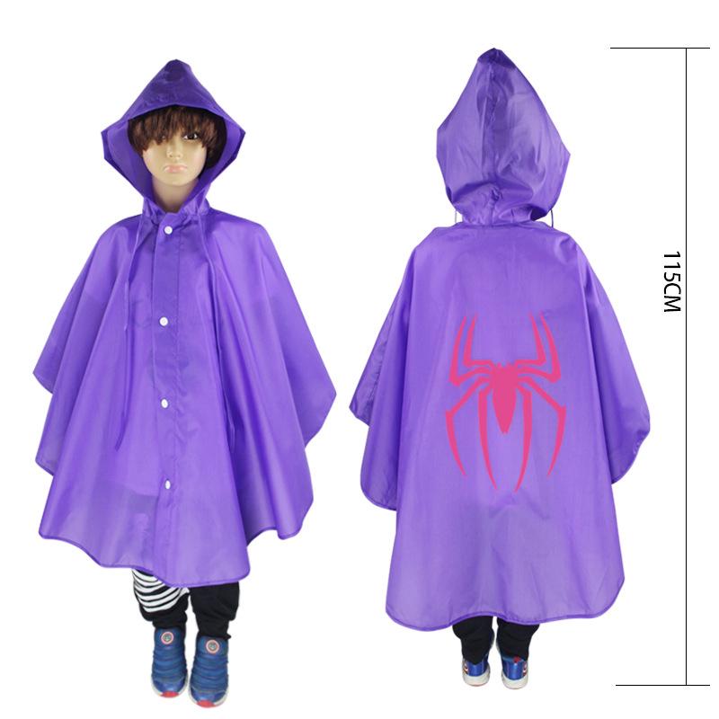 Niños impermeable niños ropa de lluvia niños niñas superhéroe impermeable MSOP (6)