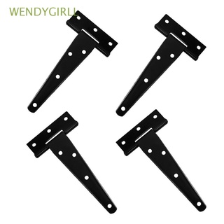 WENDYGIRLL 4PCS Rustproof T Shape Iron Gate Strap Hinges Professional Cabinet Funiture Hardware Shed Door Fences Hinge/Multicolor