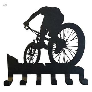 les - estante de engranajes de bicicleta de montaña, metal, decoración de pared, bicicleta, arte de pared, percha vintage, silueta de pared, gancho
