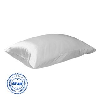 1 funda de almohada de seda de hielo de color puro imitación seda suave blanco funda de almohada tela funda de almohada z2a7
