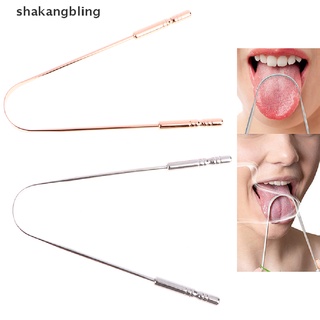 shkas raspador de lengua de metal lengua fresca limpieza de aliento recubierto cepillo de dientes higiene oral bling