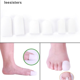 leesisters 2pcs silicona gel tubo vendaje del dedo del pie protectores pies alivio del dolor cuidado de los pies cl