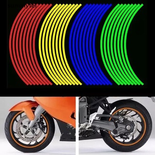 Summytei 16Pcs 17"18" Strips Motorcycle Car Wheel Tire Stickers Reflective Rim Tape CL