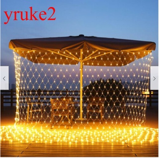 Yruke2 detalles acerca de la red LED de malla de luces de hadas cadena de la lámpara de cortina de la fiesta de navidad