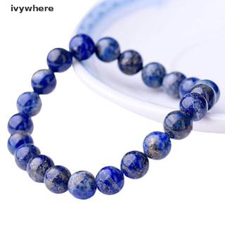 ivywhere pulseras de cuentas de lapislázuli naturales de 8 mm/pulseras elásticas unisex/regalos de joyería cl (1)
