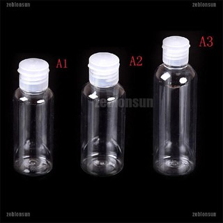 @sun 3Pcs 50/60/100ml botellas transparentes loción de viaje champú líquido contenedor de maquillaje