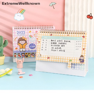 [ExtremeWellknown] 2022 Kawaii escritorio calendario Plan cuaderno lindo libro grande calendario de escritorio