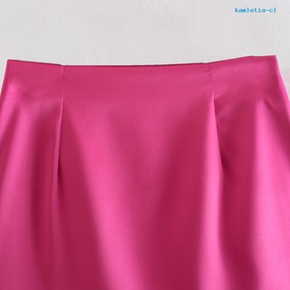 cintura alta mini falda de color sólido sexy cremallera cierre de una línea de las mujeres falda streetwear (8)