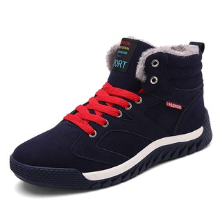 Stock listo zapatos de algodón cálidos de algodón para hombre/zapatos de lana/zapatos de nieve (8)