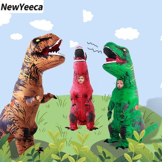 T Rex dinosaurio Anime inflable disfraz Cosplay Dino navidad Halloween para mujeres hombres niño ropa divertida (3)