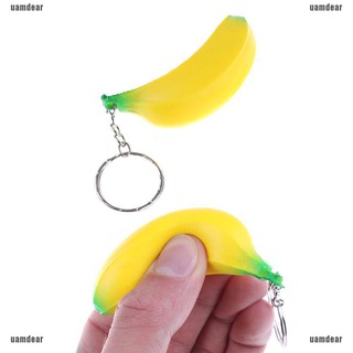 [UAMDear] divertido Squishy Slow Rising Banana juguete antiestrés Squeeze divertido Gadget llavero [UAM]