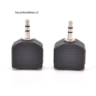 (nuevo**) 2pcs audio 3,5 mm jack macho a doble aux hembra auriculares y divisor adapte lucaiitombter.cl