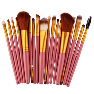 [listo stock] 18 piezas de brochas de maquillaje set de herramientas de maquillaje kit de tocador de lana juego de brochas de maquillaje pk (3)