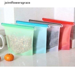 jgcl silicona bolsa de alimentos fda reutilizable silicona bolsa de alimentos ziplock bolsa a prueba de fugas congelador gracia (4)