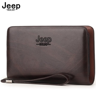 JEEP BULUO Clutch Bag Large Capacity Men Big Wallets Phone High Quality Multifunction Boss For Men Card package Long wallet