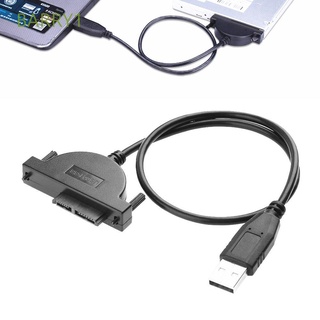 BARRY1 Cable convertidor duradero conveniente adaptador externo conector 7+6 13Pin negro USB a Sata USB 2.0 a Mini Sata II para portátil CD/DVD ROM Slimline Drive/Multicolor