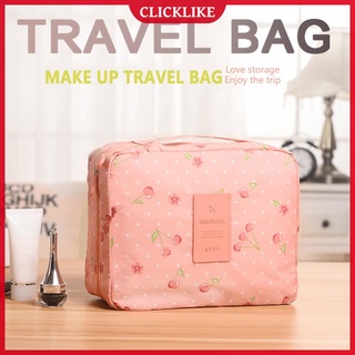 (clicklike) bolsa de cosméticos impermeable impreso maquillaje estuche de viaje organizador de artículos de tocador