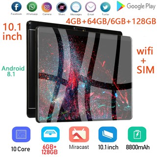 Pulgadas 4G+64GB 6GB+128GB Android WIFI tarjeta SIM Google Tablet Octa 10 Core HD Office 8800mah