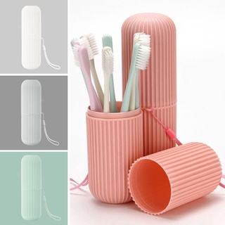Artículos de tocador de viaje taza de almacenamiento portátil cepillo de dientes caja de pasta de dientes caja de almacenamiento